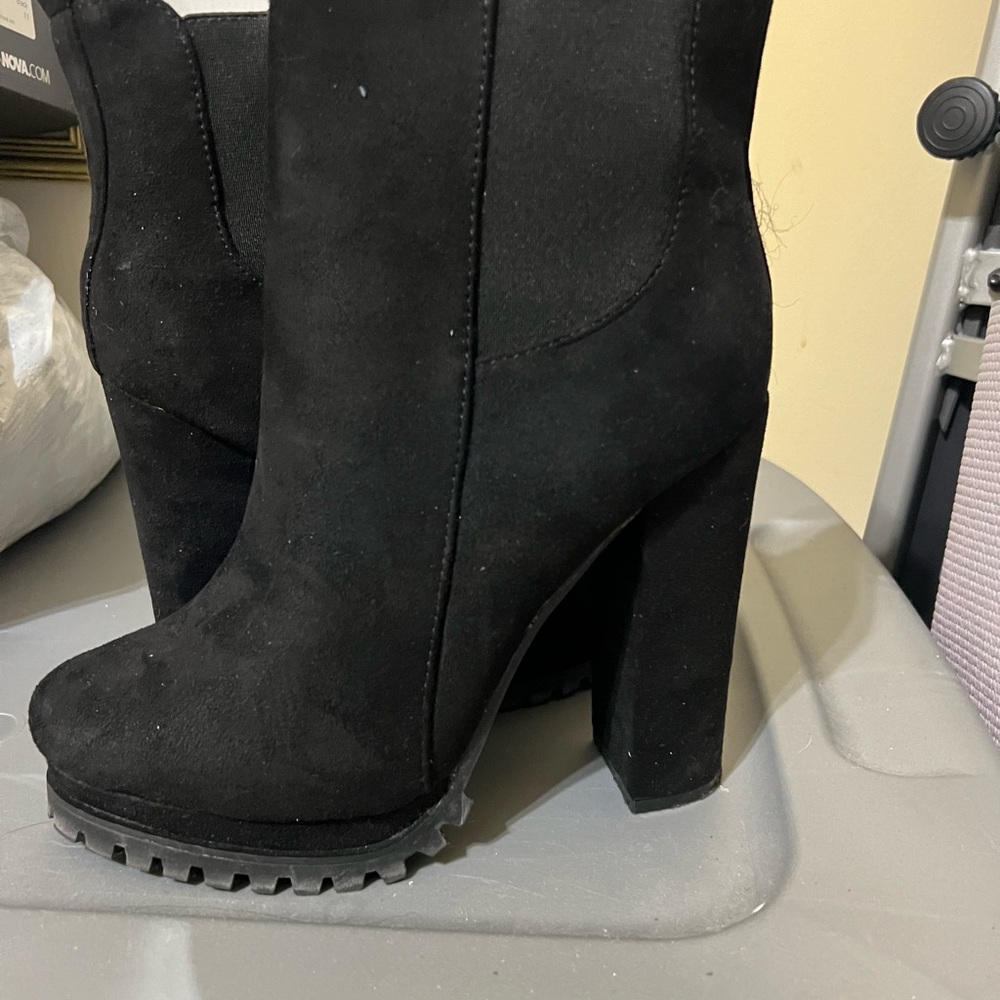 Black Suede Women's Boots